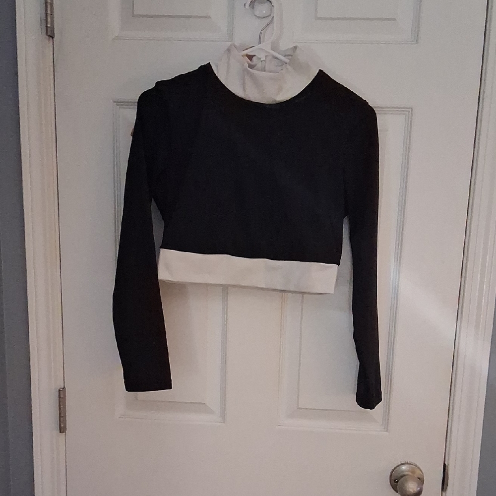 Joe Fresh Black and White Crop Top